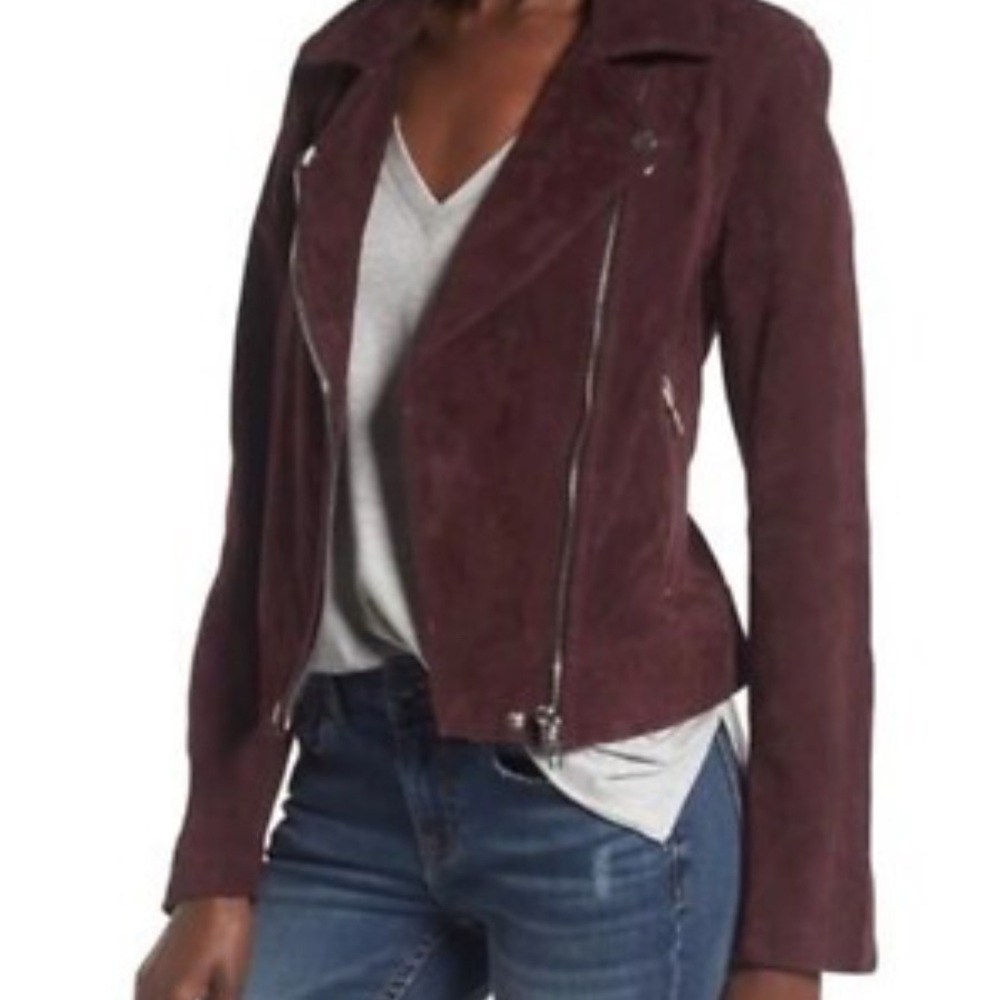 Women's Burgundy Suede Jacket